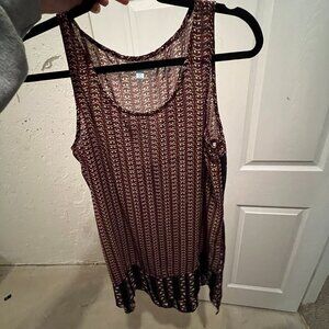 She + Sky Patterned Red Cover up Dress Size M